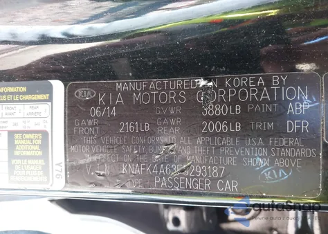 2015 Kia Forte Lx из США, поврежденный, VIN KNAFK4A63F5293187